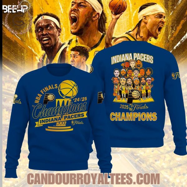 NBA Finals ’24-’25 Champions Indiana Pacers Blue Tshirt, Hoodie