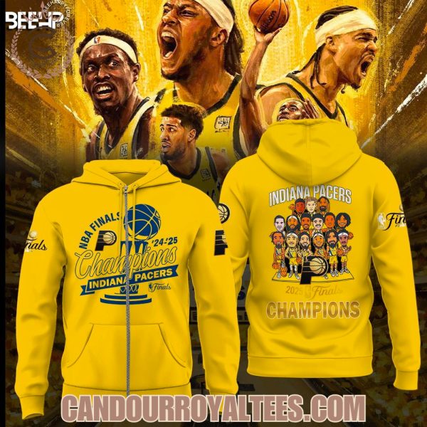 NBA Finals ’24-’25 Champions Indiana Pacers Yellow Tshirt, Hoodie