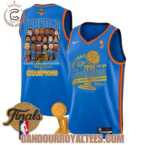 NBA Finals ’24-’25 Champions Okalahoma City Thunder Basketball Jersey