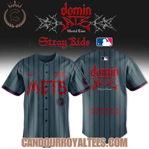 New York Mets x Stray Kids Dominate World Tour 2025 Baseball Jersey