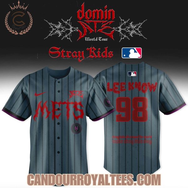 New York Mets x Stray Kids Dominate World Tour 2025 Baseball Jersey