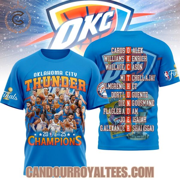 OKC Thunder 2025 Finals Champions Tshirt