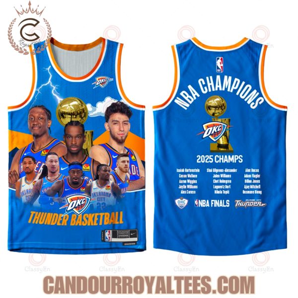 Oklahoma City Basketball Finals Champions 2024-25 3D Basketball Jersey