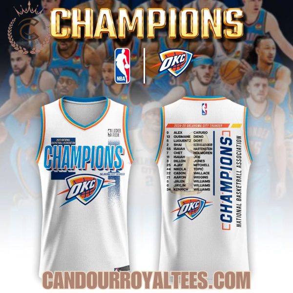 Oklahoma City Thunder NBA 2025 Champions Basketball Jersey