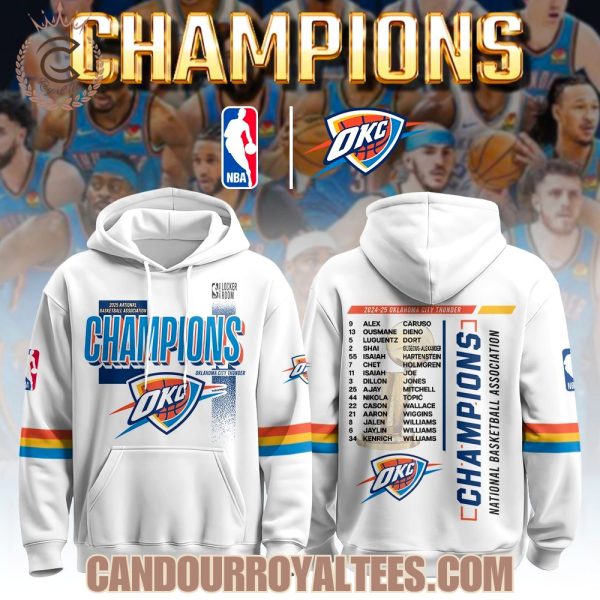 Oklahoma City Thunder NBA 2025 Champions Hoodie, Tshirt, Cap