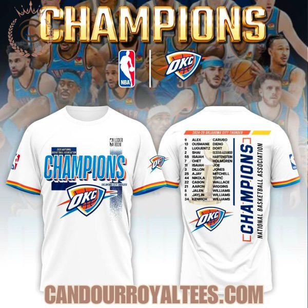 Oklahoma City Thunder NBA 2025 Champions Hoodie, Tshirt, Cap