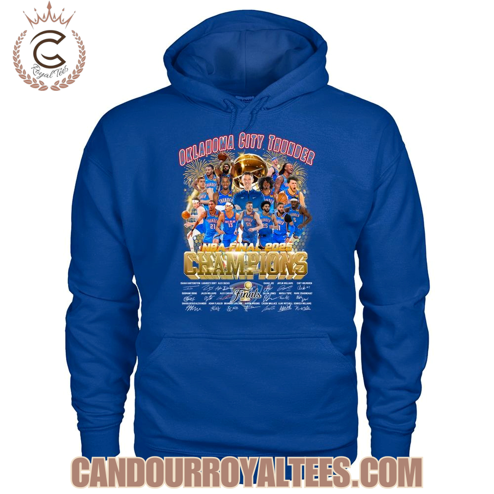 Oklahoma City Thunder NBA Final 2025 Champions Signature T-Shirt Oklahoma City Thunder NBA Final 2025 Champions Signature T-Shirt