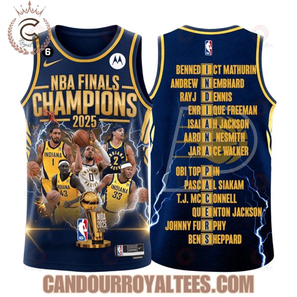 Pacers Team Basketball Finals Champions 2024-25 3D Basketball Jersey