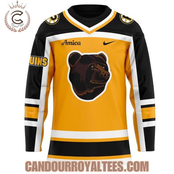 Providence Bruins Reverse Retro Pooh Bear Uniform 2025 Hockey Jersey