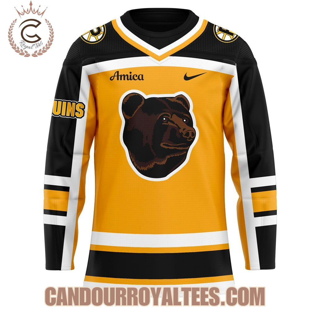 Providence Bruins Reverse Retro Pooh Bear Uniform 2025 Hockey Jersey Providence Bruins Reverse Retro Pooh Bear Uniform 2025 Hockey Jersey