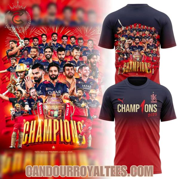 RCB Champion 2025 Tata Indian Premier League Tshirt, Hoodie, Cap