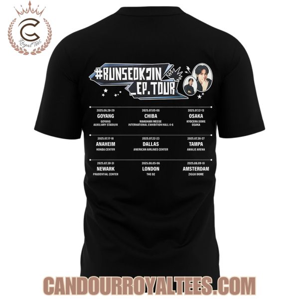 Runseokjin EP Tour 2025 Run Jin BTS The First Tour Black T-Shirt