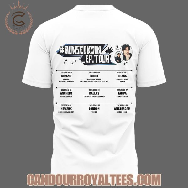 Runseokjin EP Tour 2025 Run Jin BTS The First Tour White T-Shirt