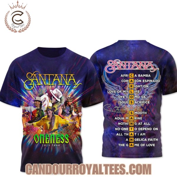 Santana Oneness 2025 Tour Tshirt, Hoodie