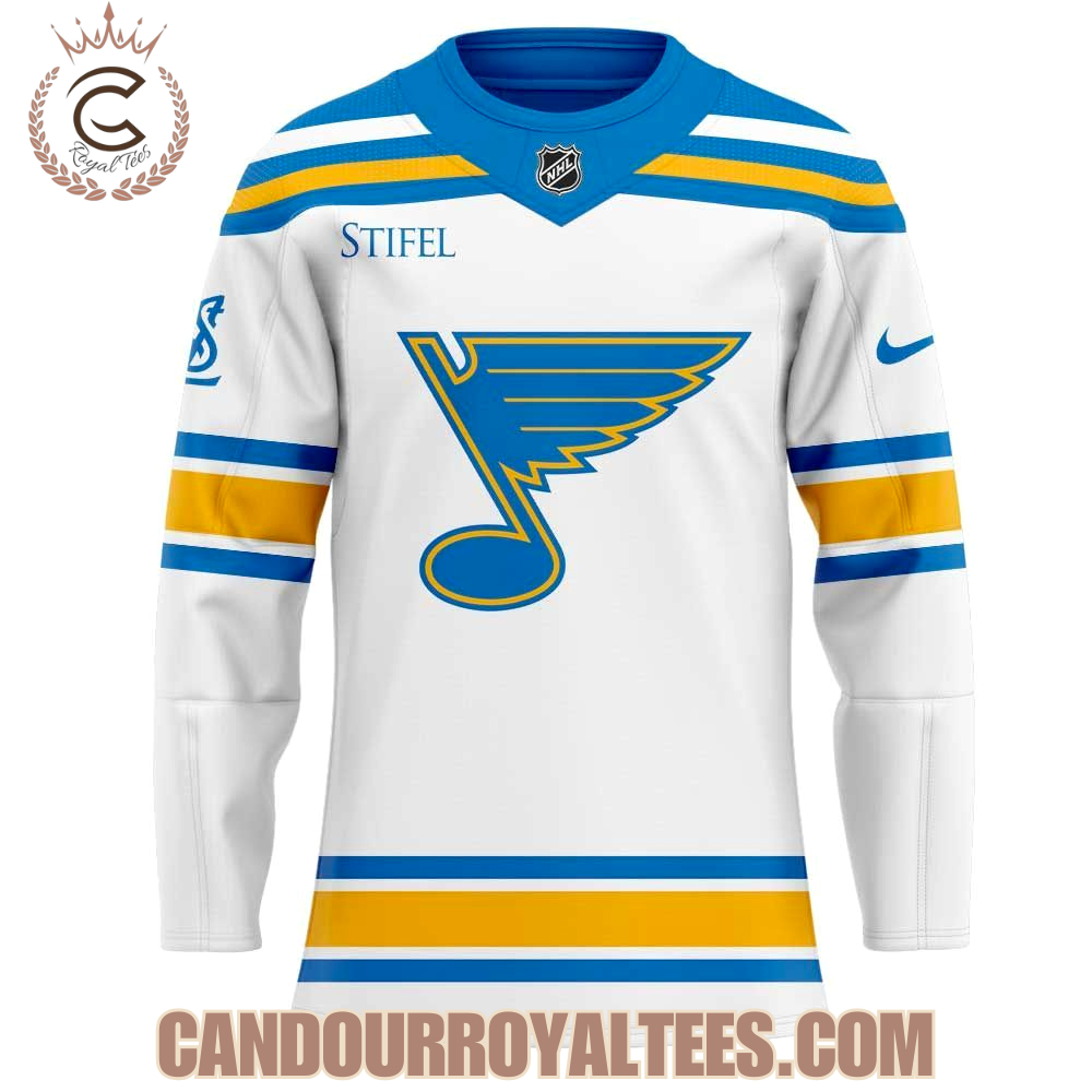 St. Louis Blues New Uniforms 2025 White Hockey Jersey St. Louis Blues New Uniforms 2025 White Hockey Jersey