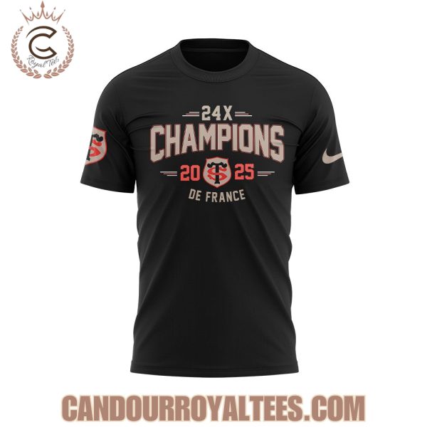 Stade Toulousain Rugby 24X Champions du Top 14 Noire Tshirt, Hoodie, Cap
