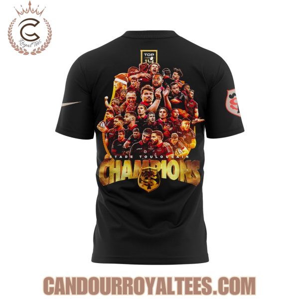 Stade Toulousain Rugby 24X Champions du Top 14 Noire Tshirt, Hoodie, Cap