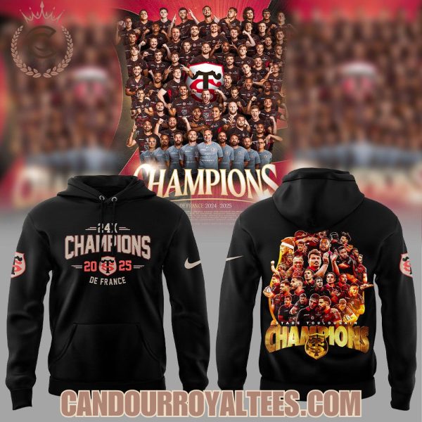 Stade Toulousain Rugby 24X Champions du Top 14 Noire Tshirt, Hoodie, Cap