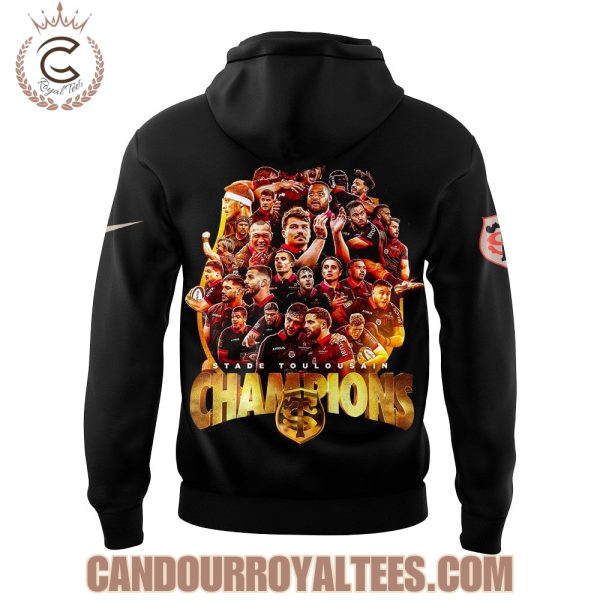 Stade Toulousain Rugby 24X Champions du Top 14 Noire Tshirt, Hoodie, Cap