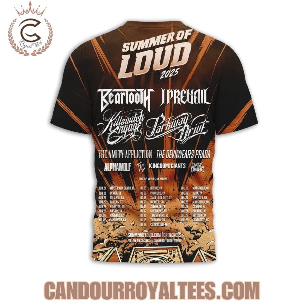 Summer of Loud 2025 Tour Beartooth Tshirt, Hoodie