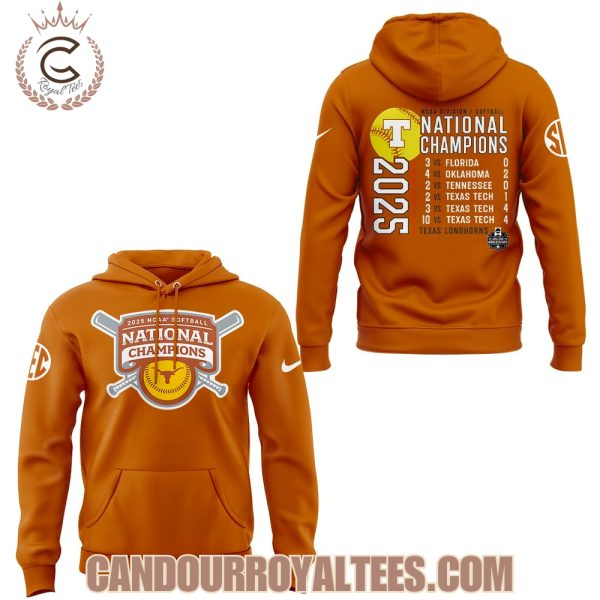 Texas Longhorns 2025 NCAA Softball Champions Orange Tshirt, Hoodie, Cap