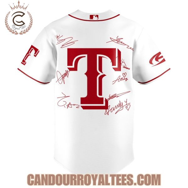 Texas Rangers ATEEZ World Tour Signature White Jersey