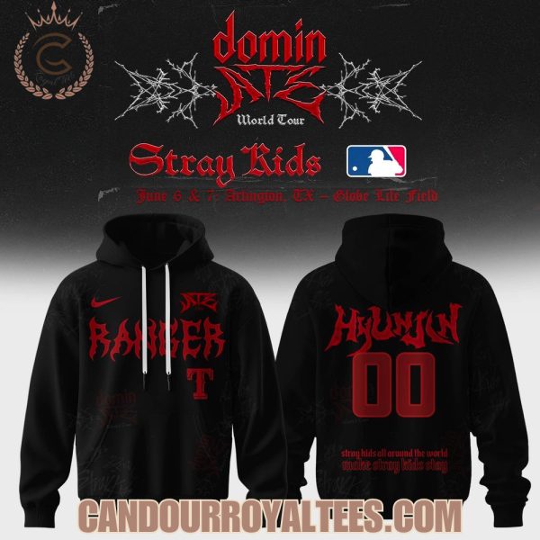 Texas Rangers x Stray Kids Dominate World Tour 2025 Hoodie