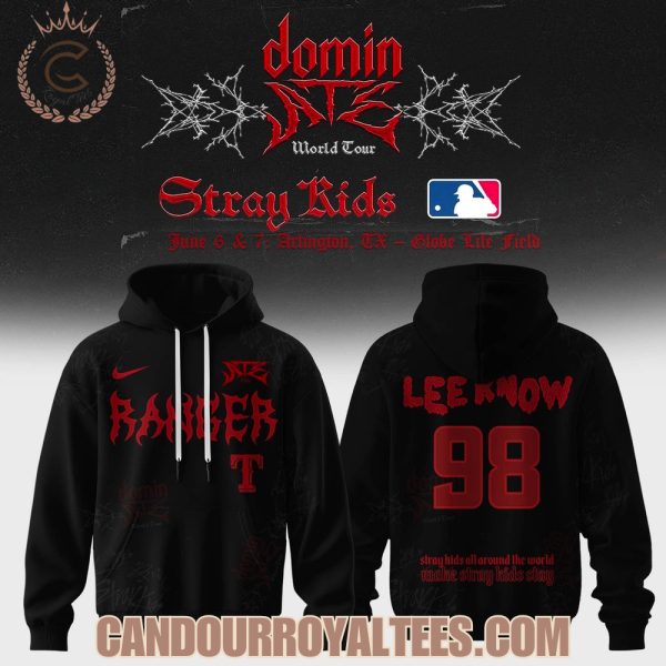 Texas Rangers x Stray Kids Dominate World Tour 2025 Hoodie