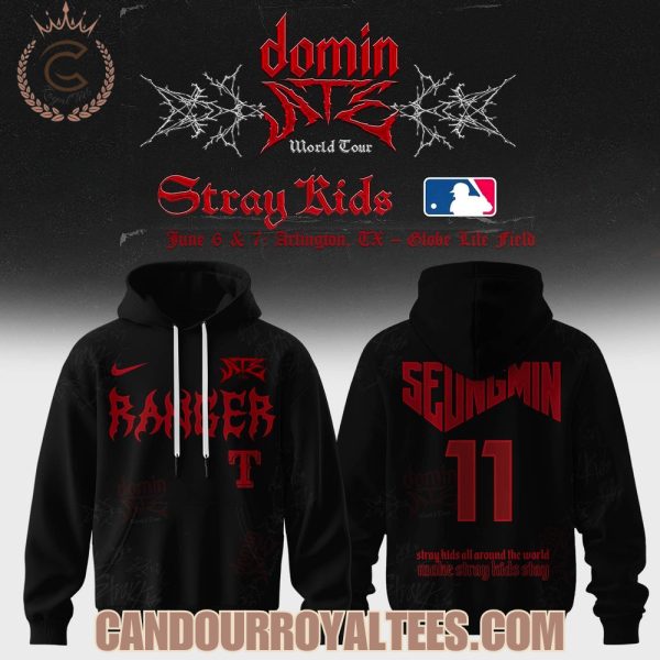 Texas Rangers x Stray Kids Dominate World Tour 2025 Hoodie
