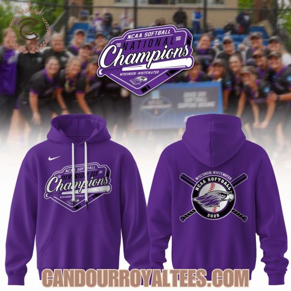 Wisconsin-Whitewater NCAA Softball Division III Champions Purple Tshirt, Hoodie