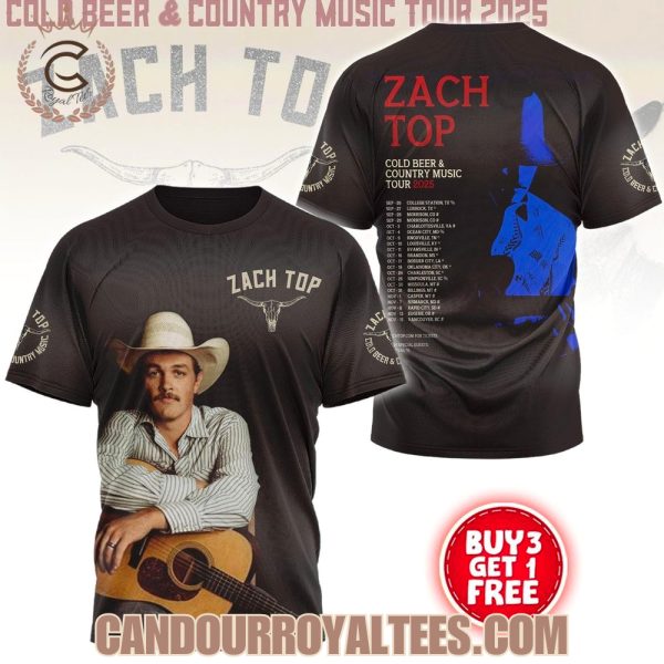 Zach Top Cold Beer & Country Music Tour 2025 Tshirt, Hoodie