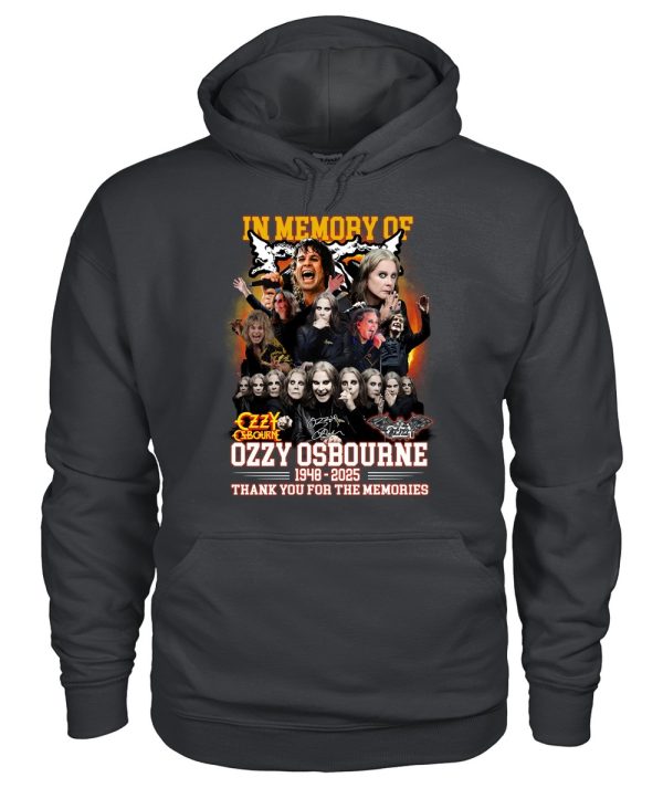 Inmemory Of Ozzy Osbourne 1948 – 2025 Thank You For The Memories T-Shirt