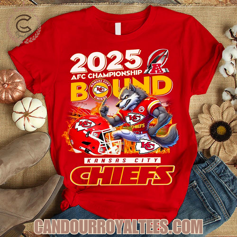 2025 AFC Championship Bound Kansas City Chiefs T-Shirt 2025 AFC Championship Bound Kansas City Chiefs T-Shirt