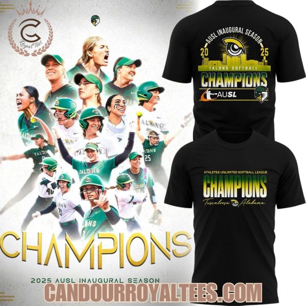 2025 AUSL Inaugural Season Champions Talons Softball Tshirt