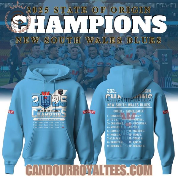 2025 State Of Origin Champions New South Wales Blues Tshirt, Hoodie