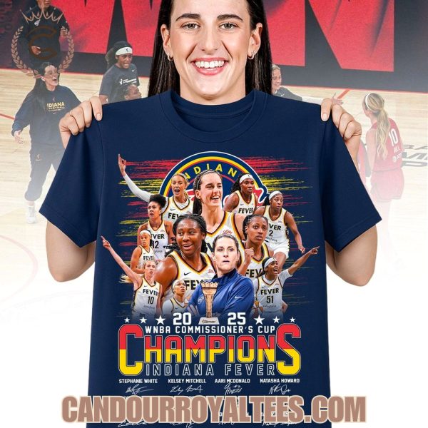 2025 WNBA Commissioner’s Cup Champions Indiana Fever T-Shirt