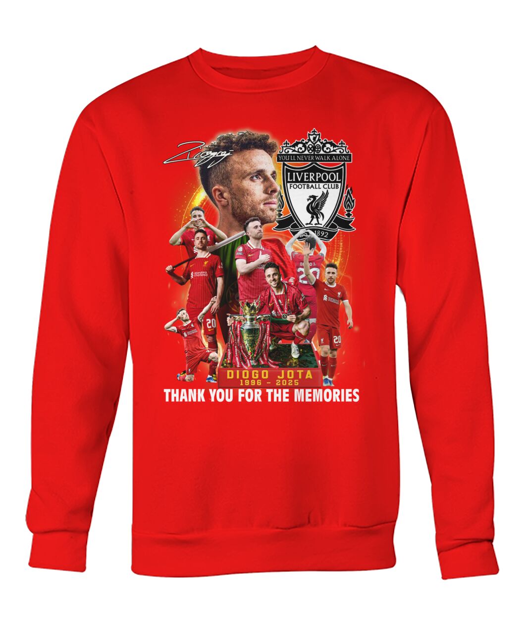 Diogo Jota 1996 - 2025 Thank You For The Memories T-Shirt Diogo Jota 1996 - 2025 Thank You For The Memories T-Shirt