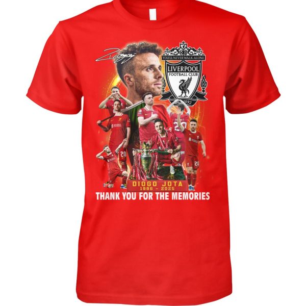 Diogo Jota 1996 – 2025 Thank You For The Memories T-Shirt