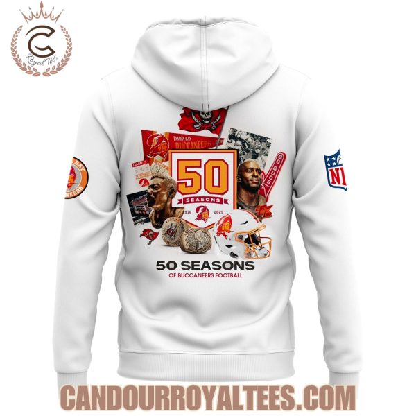 50 Seasons Of Tampa Bay Buccaneers Game Hoodie