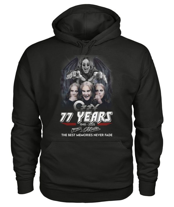 Ozzy Osbourne 77 Years 1948 – 2025 The Best Memories Never Fade T-Shirt