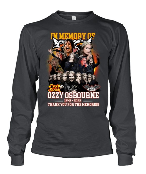 Inmemory Of Ozzy Osbourne 1948 – 2025 Thank You For The Memories T-Shirt