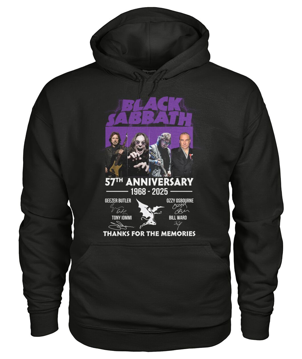 Black Sabbath 57th Anniversary 1968 - 2025 Thanks For The Memories T-Shirt Black Sabbath 57th Anniversary 1968 - 2025 Thanks For The Memories T-Shirt