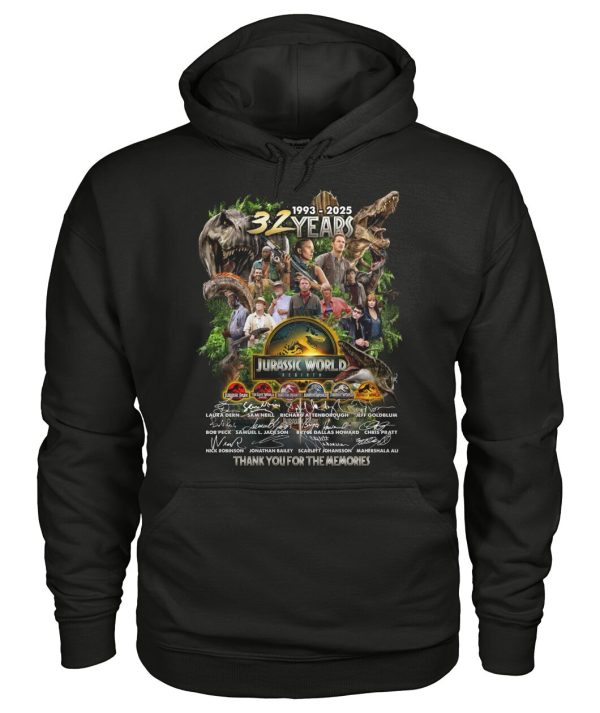 Jurassic World 32 Years 1993 – 2025 Thank You For The Memories T-Shirt