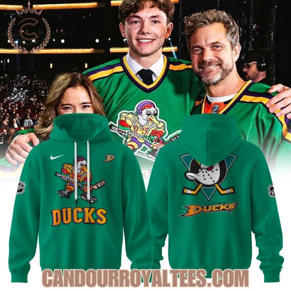 Anaheim Ducks Quack Attack Retro Edition Green Hoodie