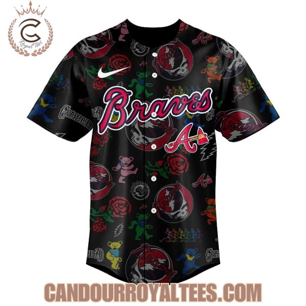 Atlanta Braves Grateful Dead Night Black Jersey