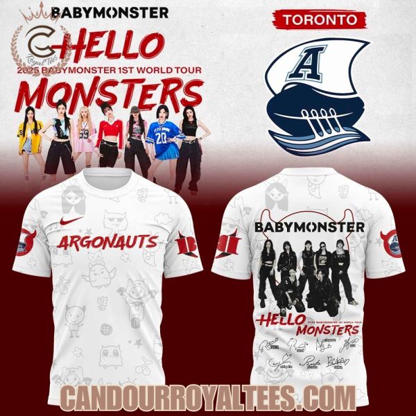 Babymonster 1st World Tour 2025 x Toronto Argonauts Signature Tshirt, Hoodie