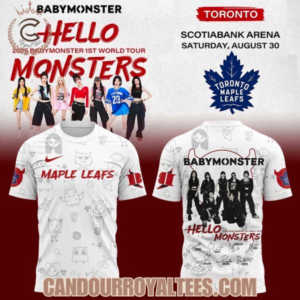 Babymonster 1st World Tour 2025 x Toronto Maple Leafs Signature Tshirt, Hoodie