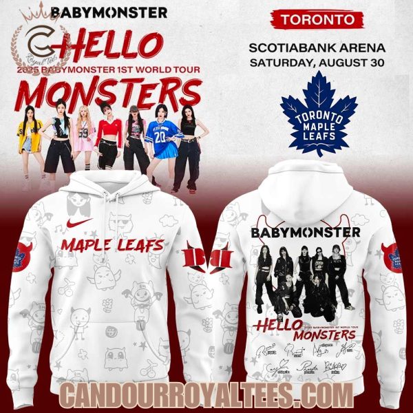 Babymonster 1st World Tour 2025 x Toronto Maple Leafs Signature Tshirt, Hoodie