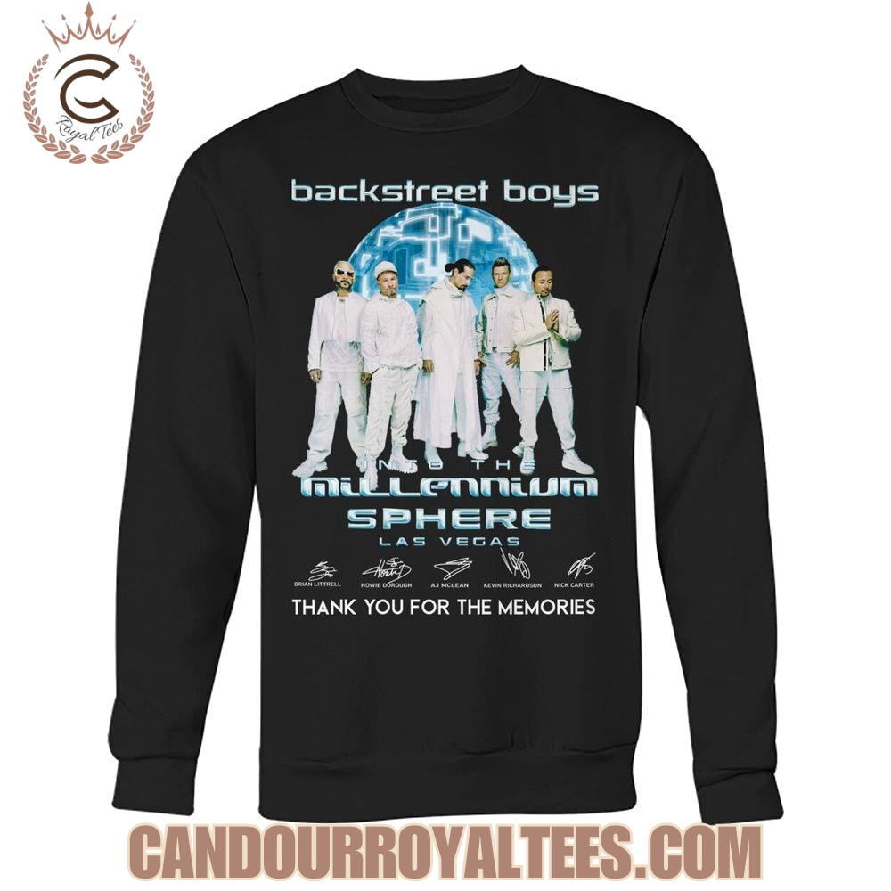 Backstreet Boys Into The Millennium Sphere Las Vegas Thank You For The Memories T-Shirt Backstreet Boys Into The Millennium Sphere Las Vegas Thank You For The Memories T-Shirt