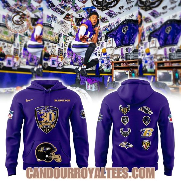 Baltimore Ravens 30th Season Game Hoodie